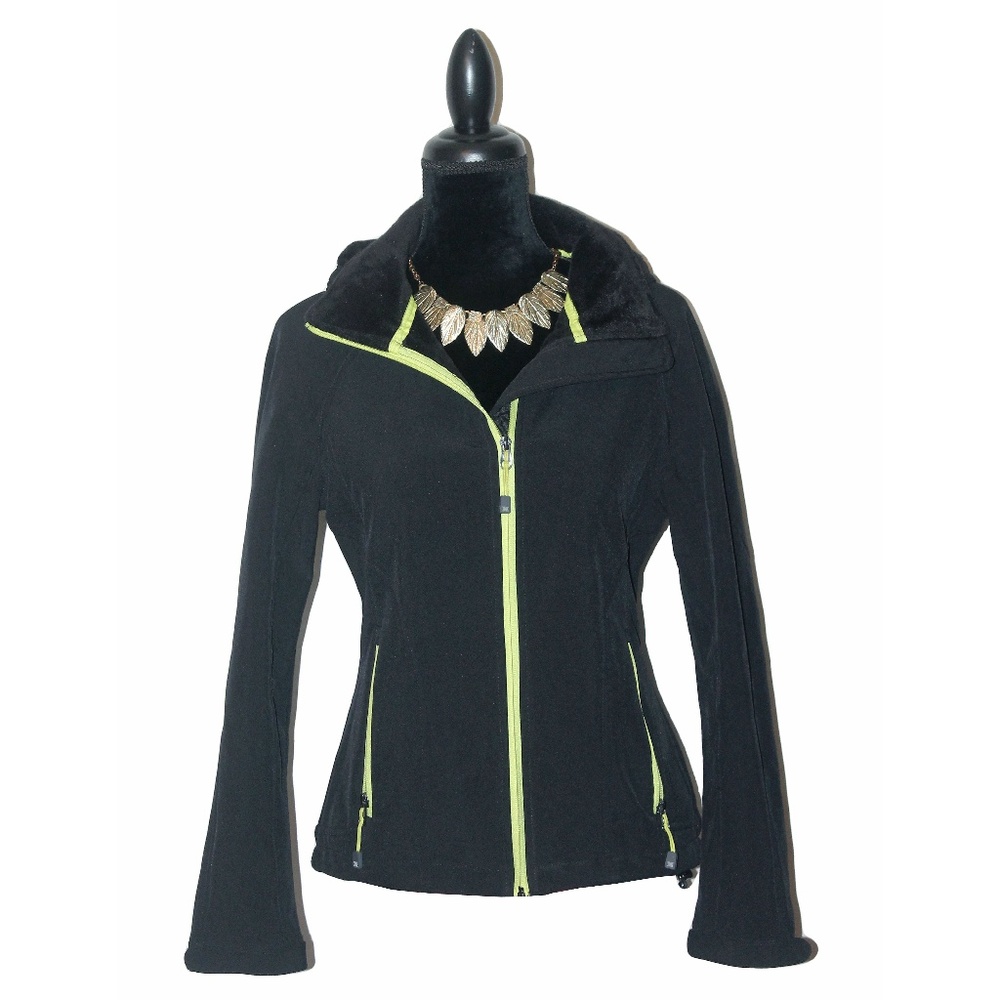 Xersion Fleece Lined Hooded Hard Shell Jacket